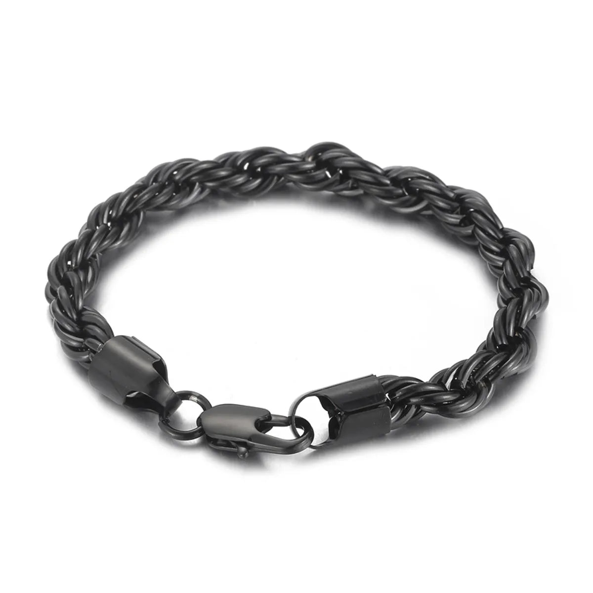 Simple Style Twist Stainless Steel Plating Bracelets