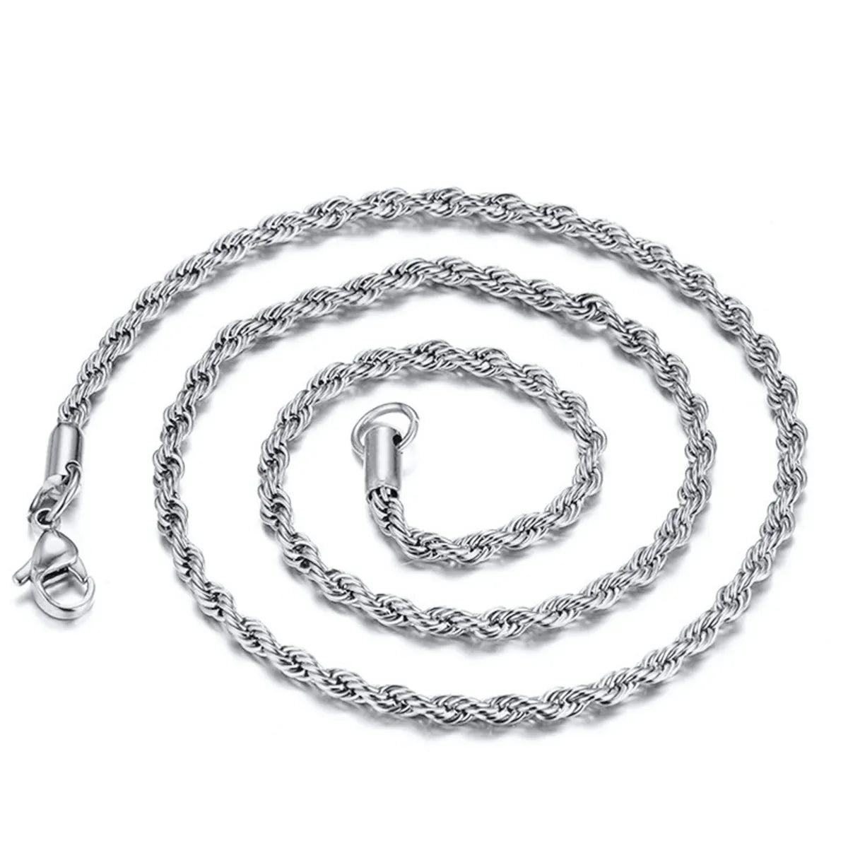 Simple Style Twist Titanium Steel Necklace Plating Stainless Steel Necklaces