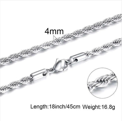 Simple Style Twist Titanium Steel Necklace Plating Stainless Steel Necklaces