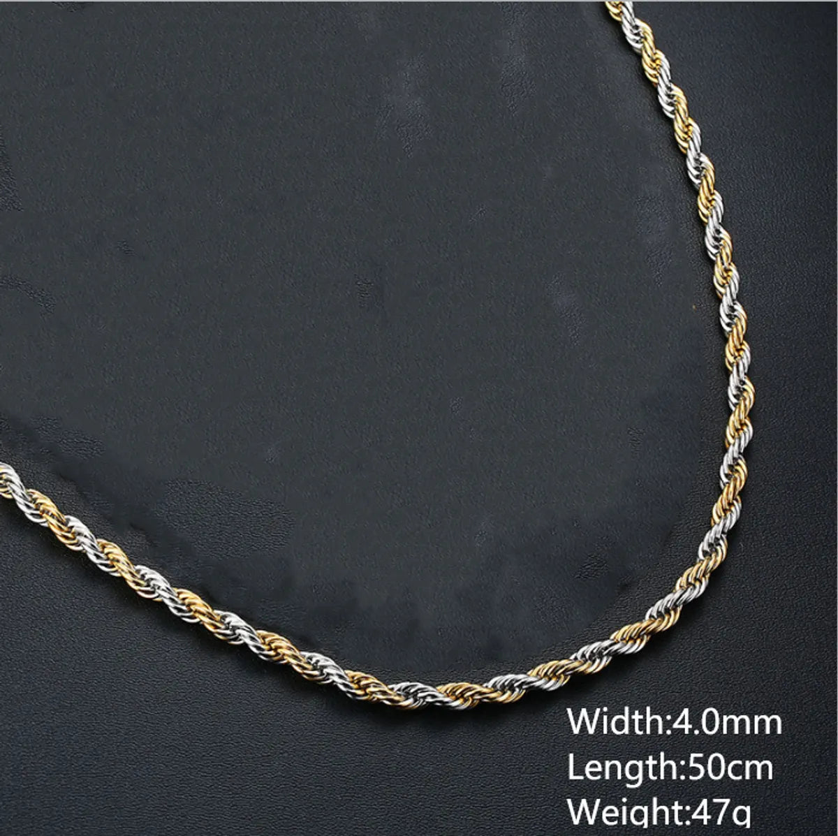 Simple Style Twist Titanium Steel Necklace Plating Stainless Steel Necklaces