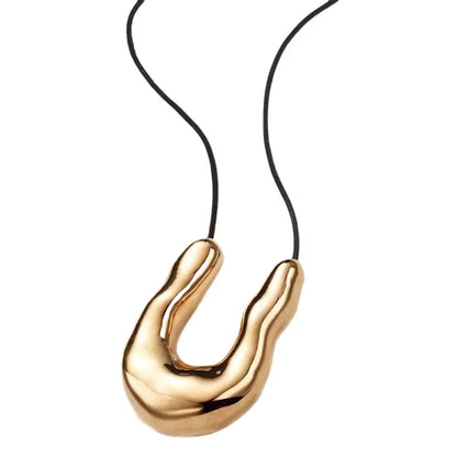 Simple Style U Shape Brass Plating Necklace