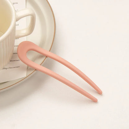 Simple Style U Shape Plastic Resin Hairpin 1 Piece