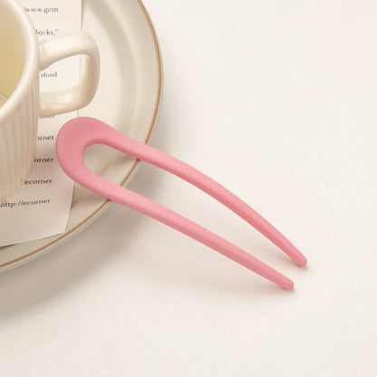 Simple Style U Shape Plastic Resin Hairpin 1 Piece