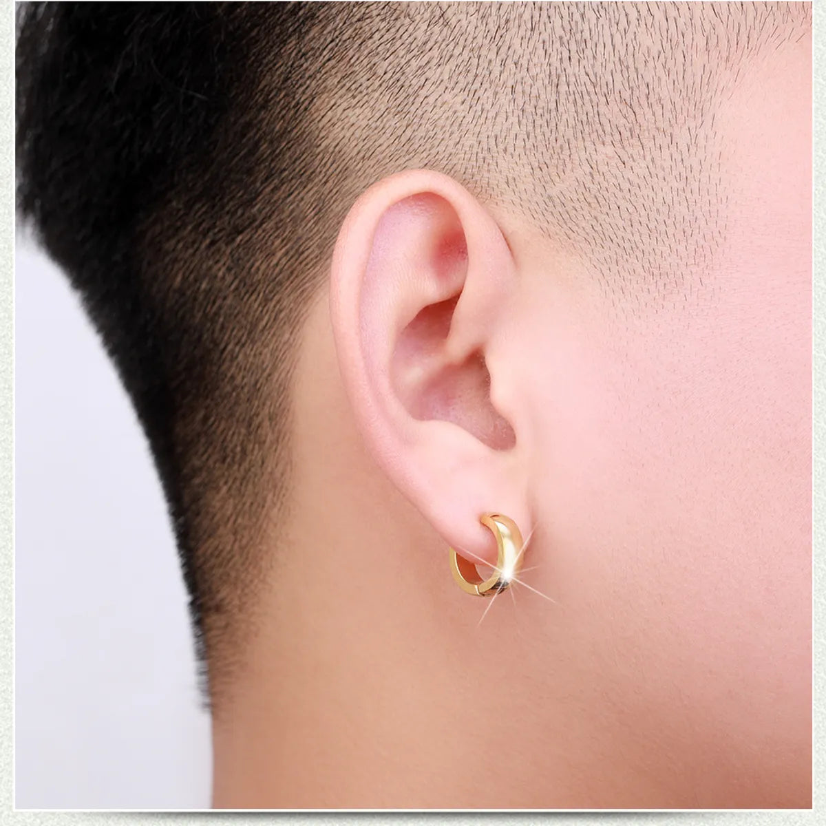 1 Piece Simple Style U Shape Plating Titanium Steel Earrings