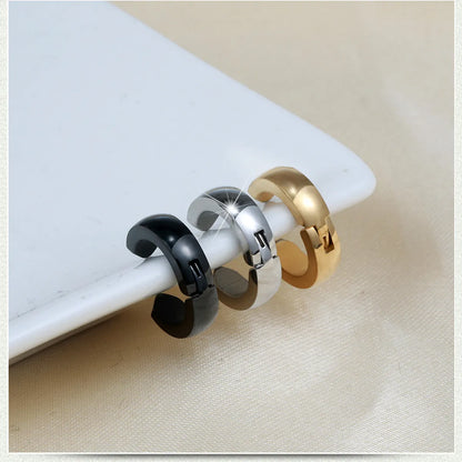 1 Piece Simple Style U Shape Plating Titanium Steel Earrings