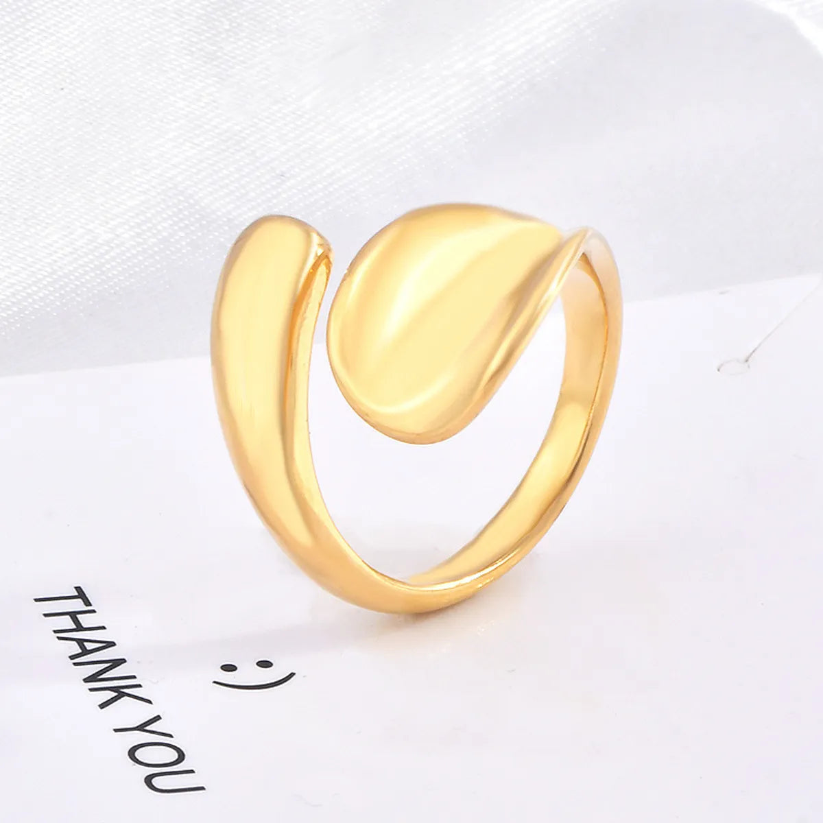 Simple Style U Shape Titanium Steel Plating Open Rings