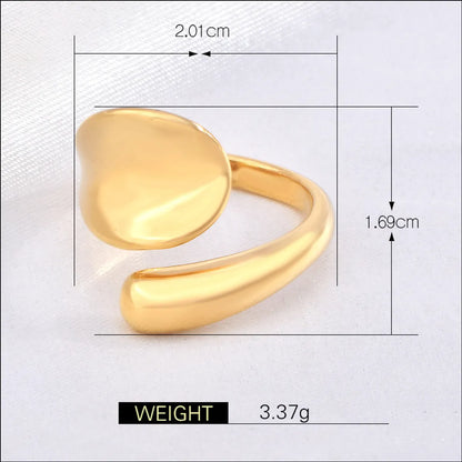 Simple Style U Shape Titanium Steel Plating Open Rings