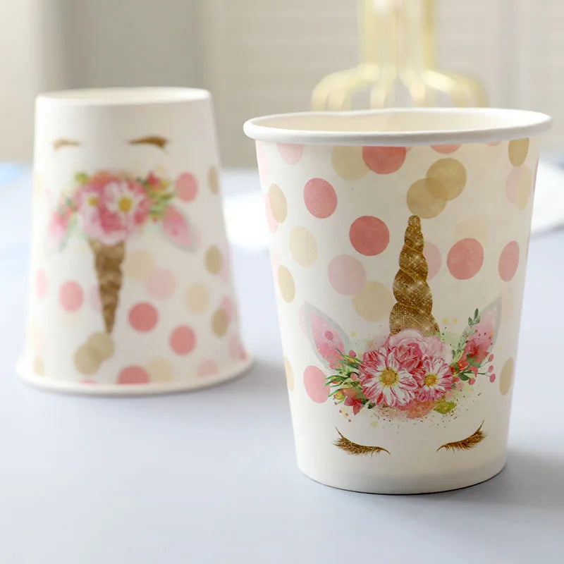 Simple Style  Paper Tableware 10 Pieces