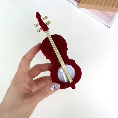 Simple Style Violin Flannel Jewelry Boxes