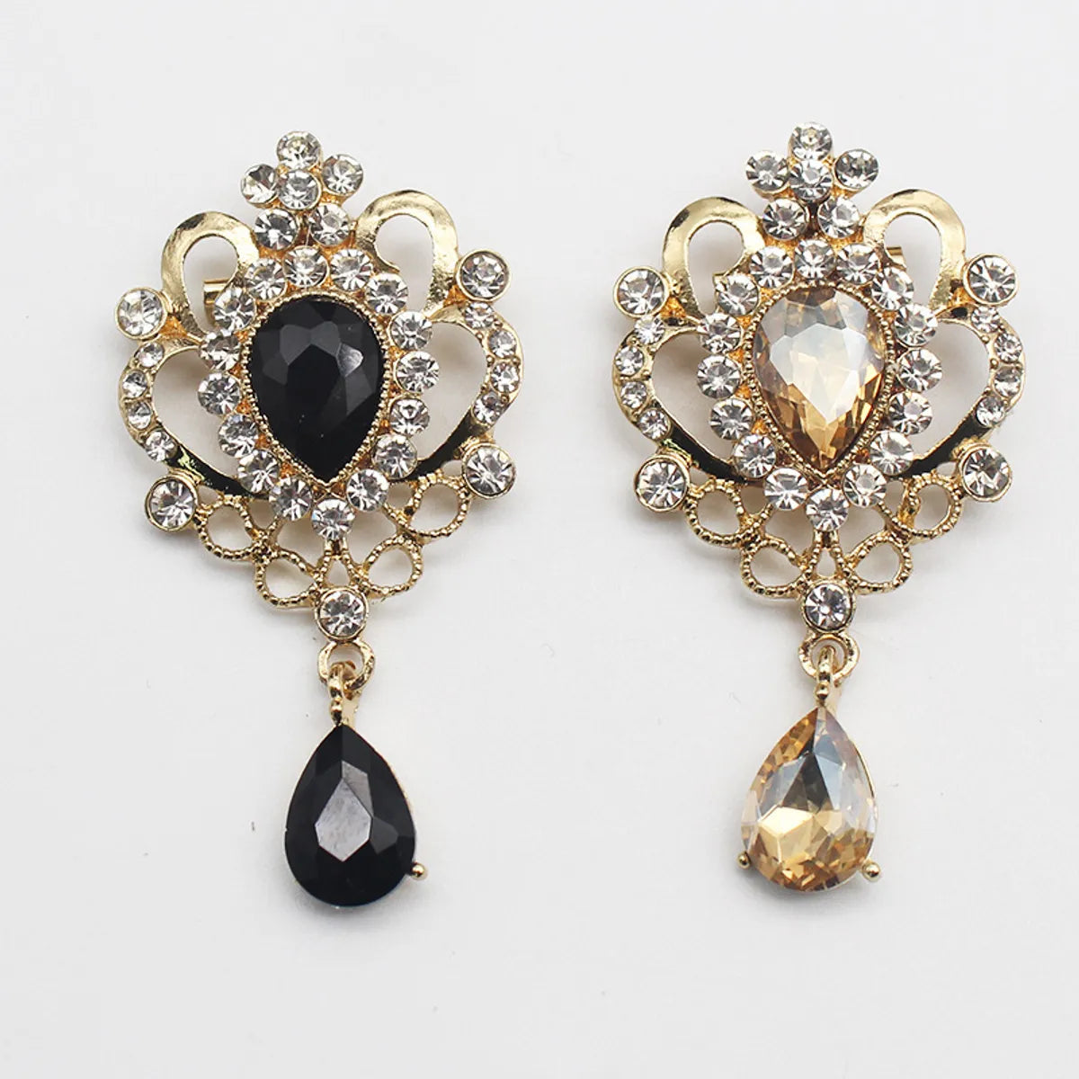 Simple Style Water Droplets Alloy Inlay Rhinestones Unisex Brooches