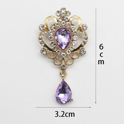 Simple Style Water Droplets Alloy Inlay Rhinestones Unisex Brooches