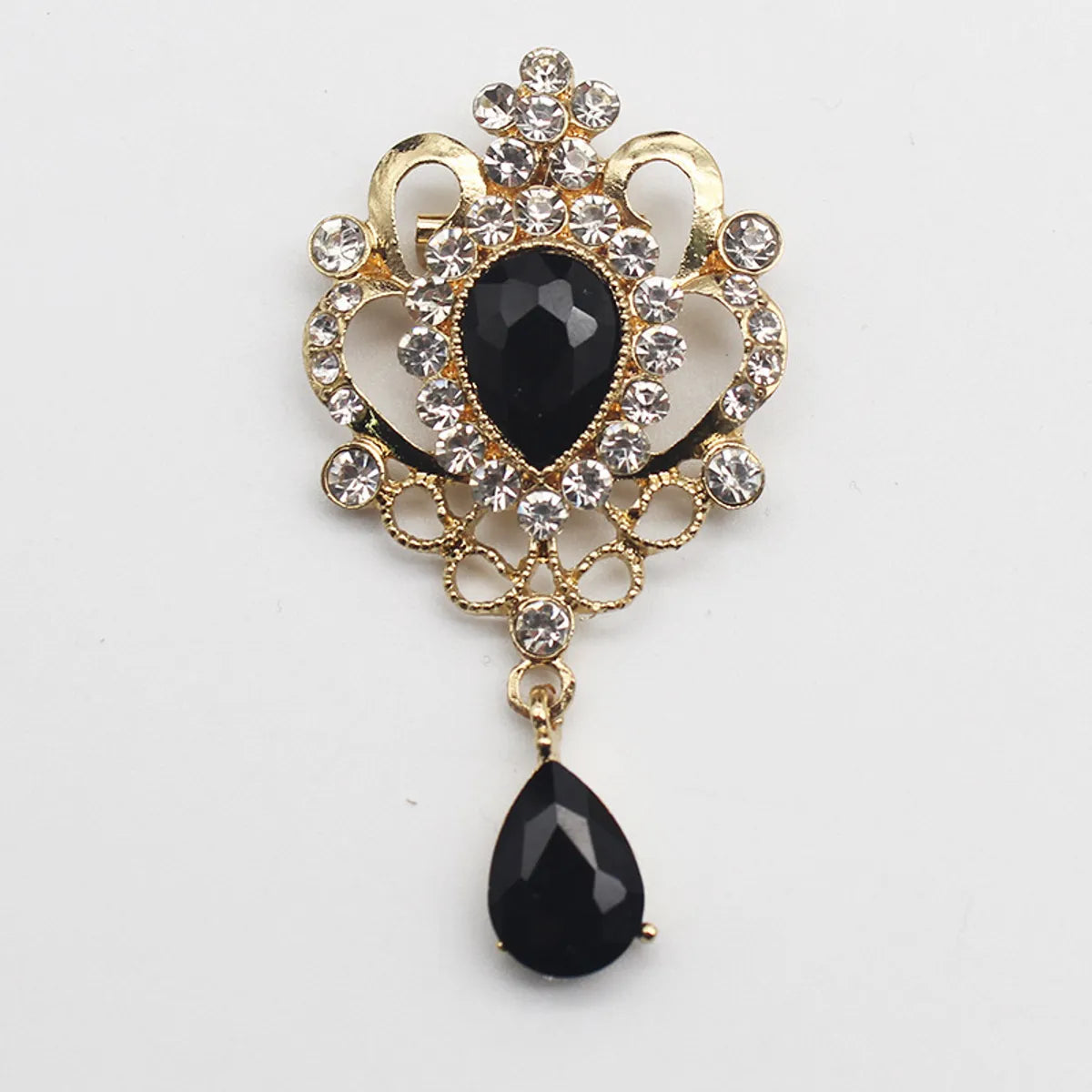 Simple Style Water Droplets Alloy Inlay Rhinestones Unisex Brooches