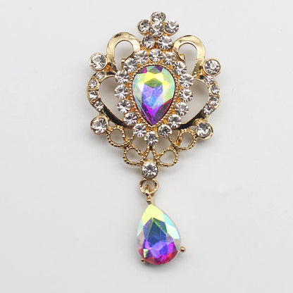 Simple Style Water Droplets Alloy Inlay Rhinestones Unisex Brooches