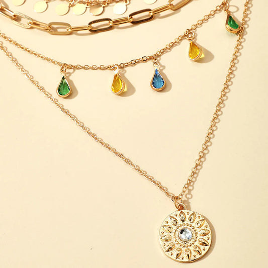 Simple Style Water Droplets Alloy Wholesale Pendant Necklace