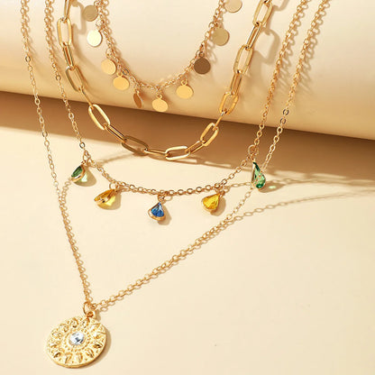 Simple Style Water Droplets Alloy Wholesale Pendant Necklace