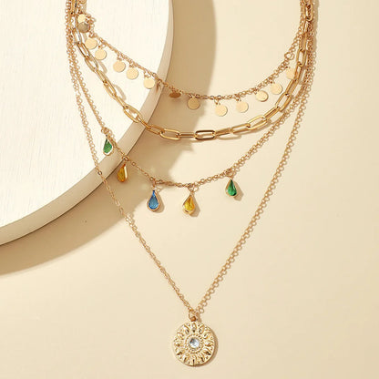 Simple Style Water Droplets Alloy Wholesale Pendant Necklace