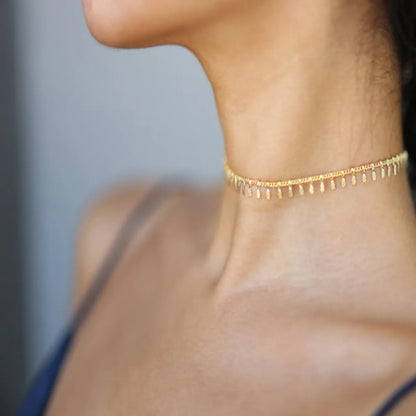 Simple Style Water Droplets Copper Choker In Bulk