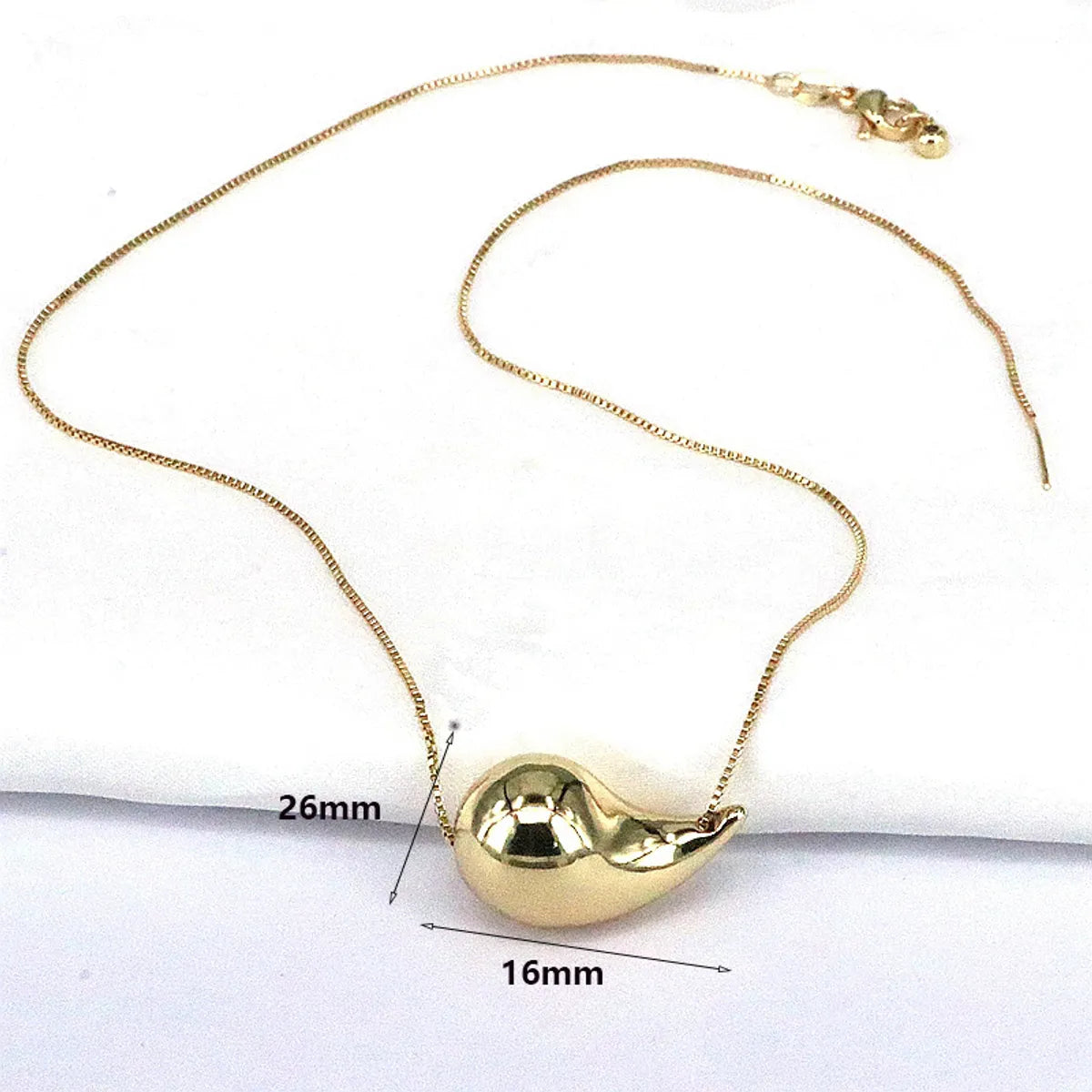 Simple Style Water Droplets Copper Pendant Necklace