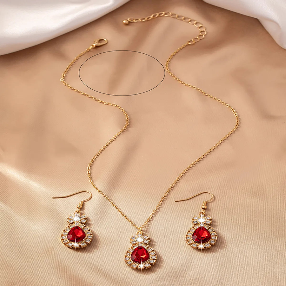 Simple Style Water Droplets Ferroalloy Plating Inlay Zircon Gold Plated Women's Jewelry Set