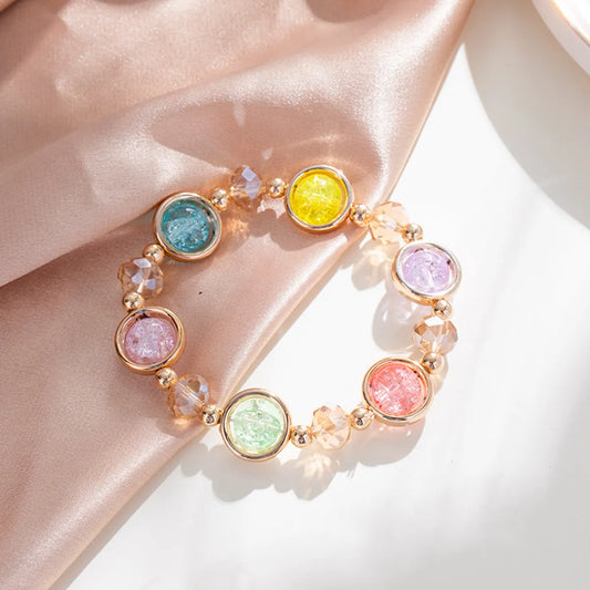 Simple Style Water Droplets Glass Stone Alloy Wholesale Bracelets