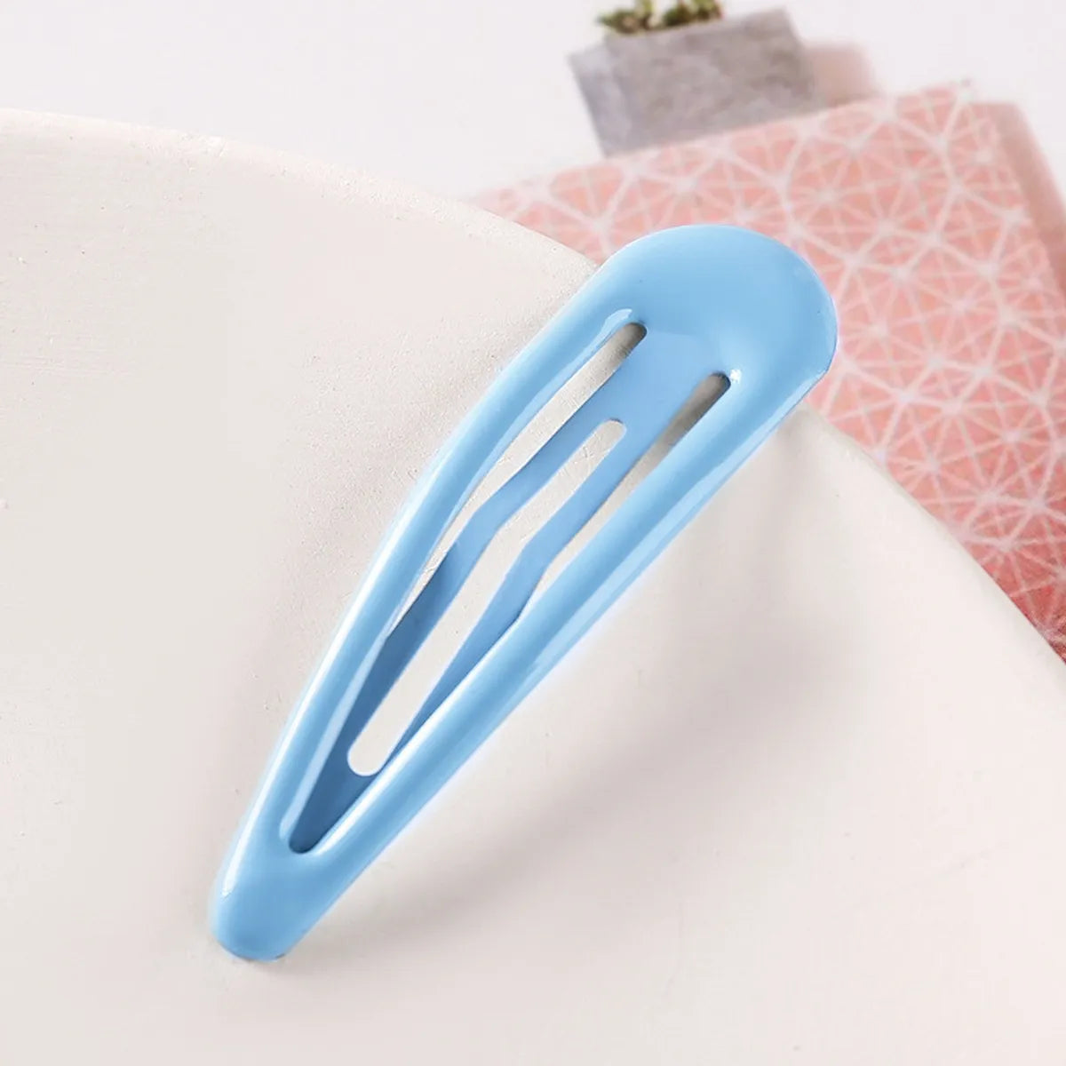 Simple Style Water Droplets Metal Stoving Varnish Hair Clip 1 Piece