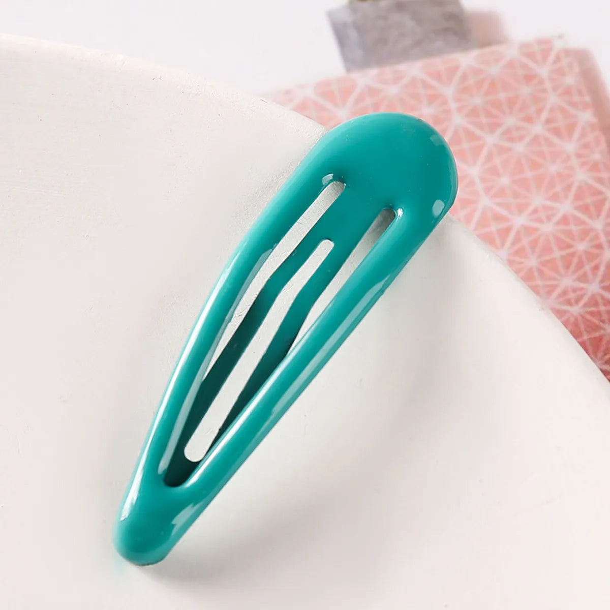 Simple Style Water Droplets Metal Stoving Varnish Hair Clip 1 Piece