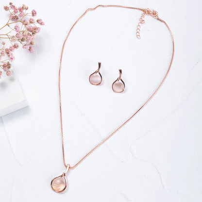 Simple Style Water Droplets Mixed Materials Plating Inlay Artificial Gemstones Women's Earrings Necklace