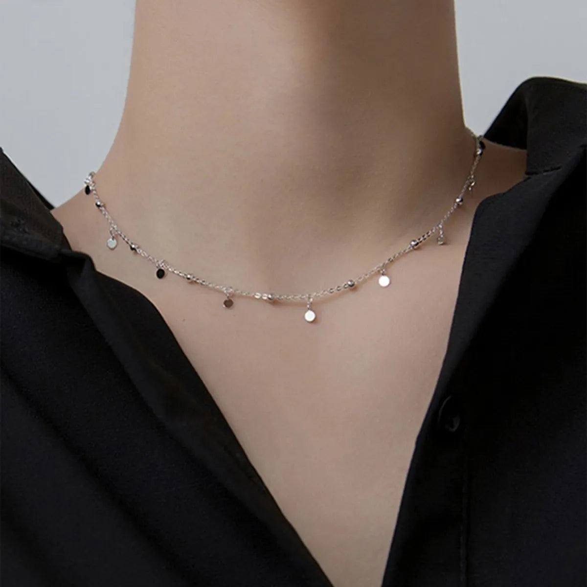 Simple Style Water Droplets Stainless Steel Necklace