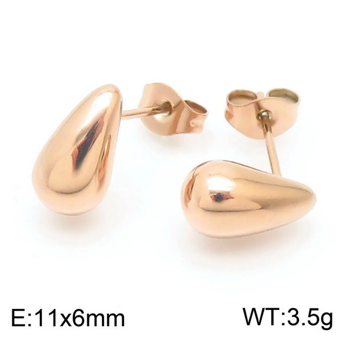 Wholesale Jewelry Simple Style Water Droplets Stainless Steel Titanium Steel 18K Gold Plated Irregular Plating Earrings Necklace Jewelry Set