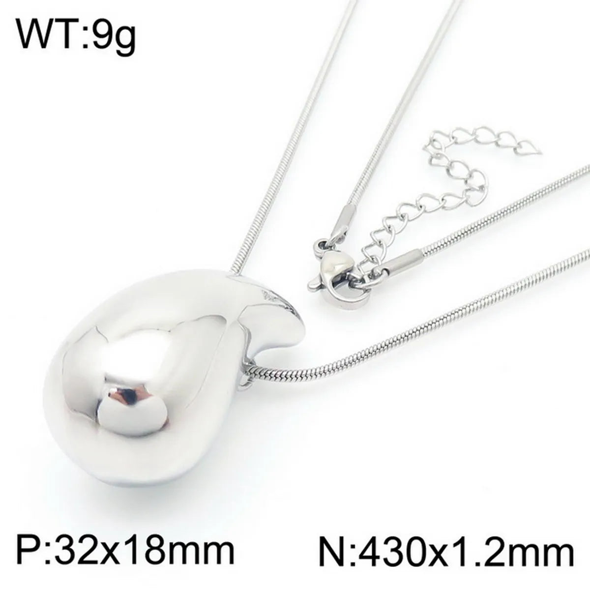 Wholesale Jewelry Simple Style Water Droplets Stainless Steel Titanium Steel 18K Gold Plated Irregular Plating Earrings Necklace Jewelry Set