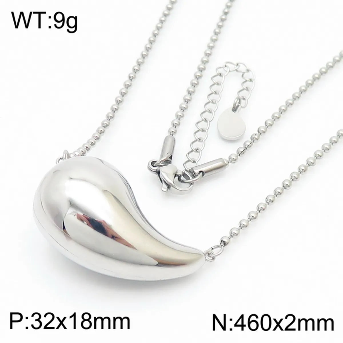 Wholesale Jewelry Simple Style Water Droplets Stainless Steel Titanium Steel 18K Gold Plated Irregular Plating Earrings Necklace Jewelry Set