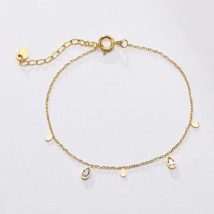 Simple Style Water Droplets Titanium Steel Plating Gold Plated Bangle