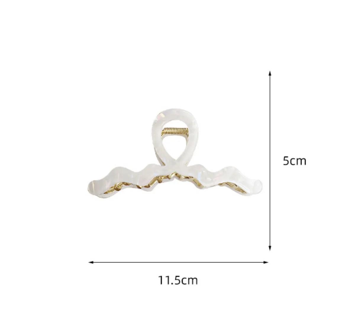 Women'S Simple Style Waves Plastic Metal Handmade Hair Claws