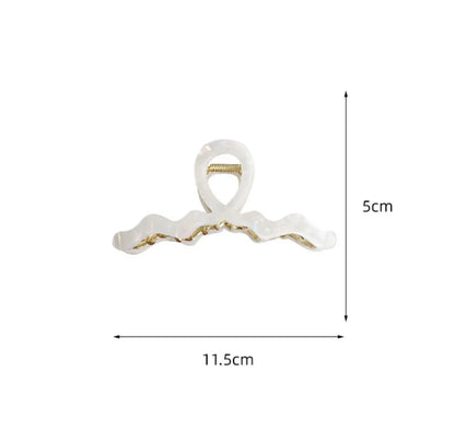 Women'S Simple Style Waves Plastic Metal Handmade Hair Claws