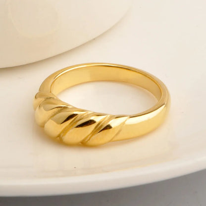 Simple Style Waves Titanium Steel Rings