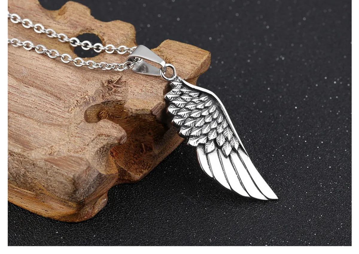 Simple Style Wings 304 Stainless Steel Polishing Men'S