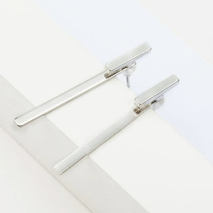 Simple T-Shaped Metal Stud Earrings Nhdp154446