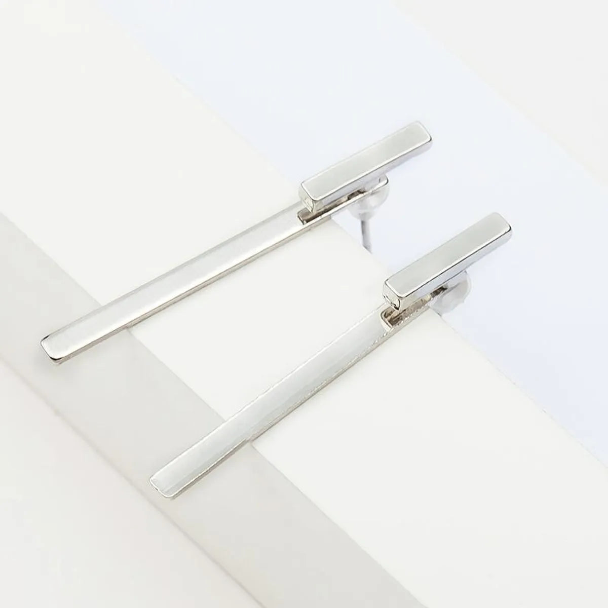 Simple T-Shaped Metal Stud Earrings Nhdp154446