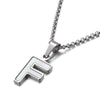 Shell Titanium Steel 18K Gold Plated Letter Necklace