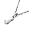 Shell Titanium Steel 18K Gold Plated Letter Necklace