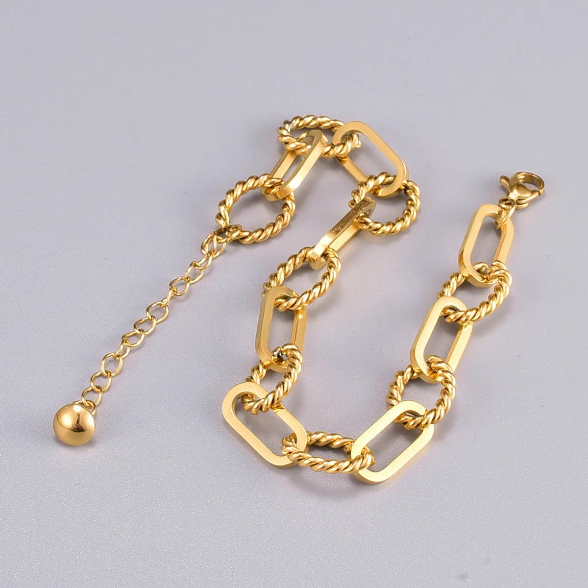 Heart 304 Stainless Steel Titanium Steel 18K Gold Plated No Inlaid Anklet In Bulk