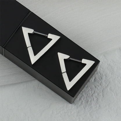 Geometric 304 Stainless Steel No Inlaid 18K Gold Plated Earrings Ear Studs