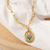 Ig Style Flower Tulip Alloy Women'S Rings Bracelets Necklace