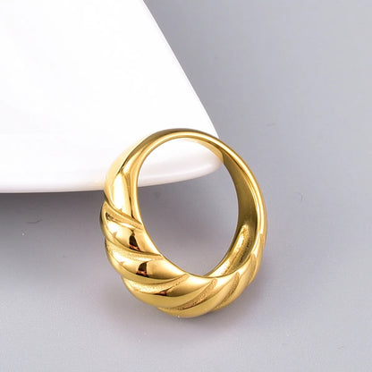 Wholesale Jewelry Fashion Heart Titanium Steel No Inlaid 18K Gold Plated Plating Inlaid Shell