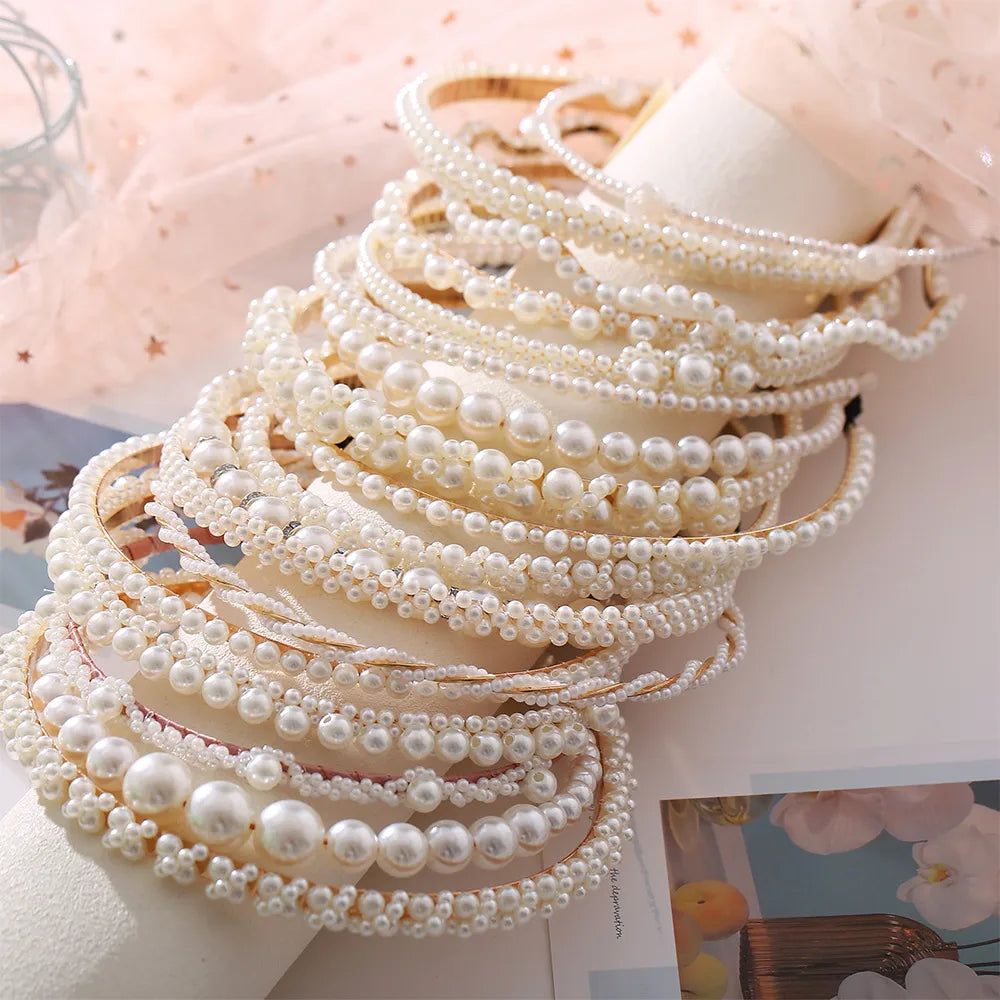 Simple Wave Pearl Headband