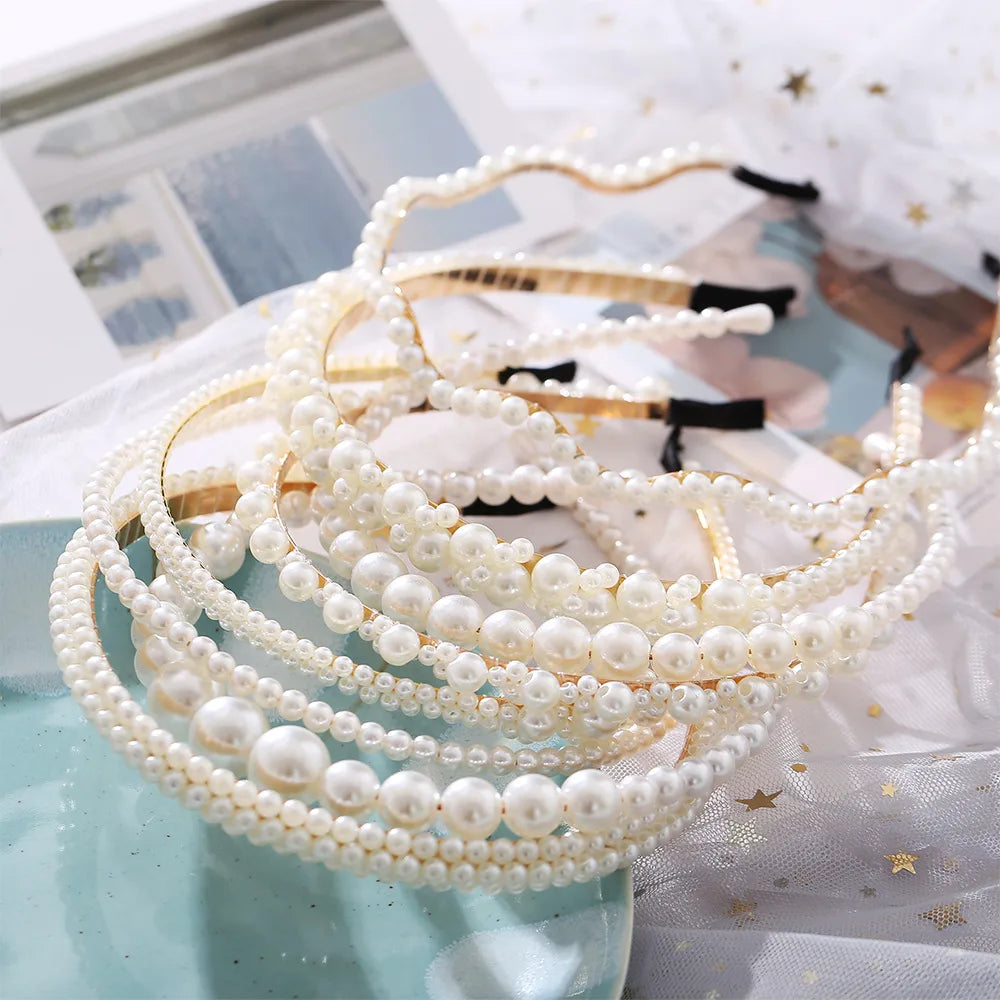 Simple Wave Pearl Headband