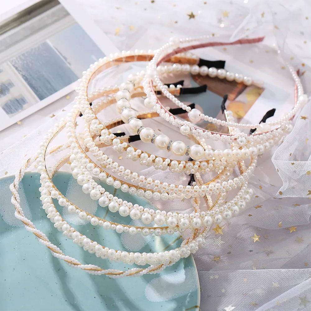 Simple Wave Pearl Headband