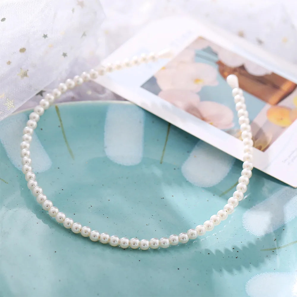 Simple Wave Pearl Headband