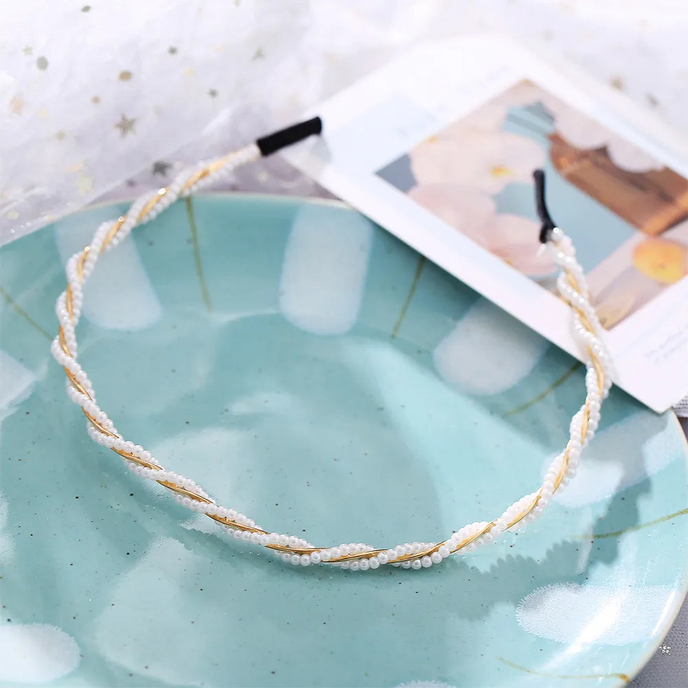 Simple Wave Pearl Headband