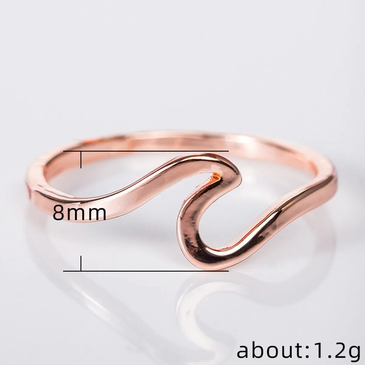 Simple Style Waves Alloy Plating No Inlaid Women's